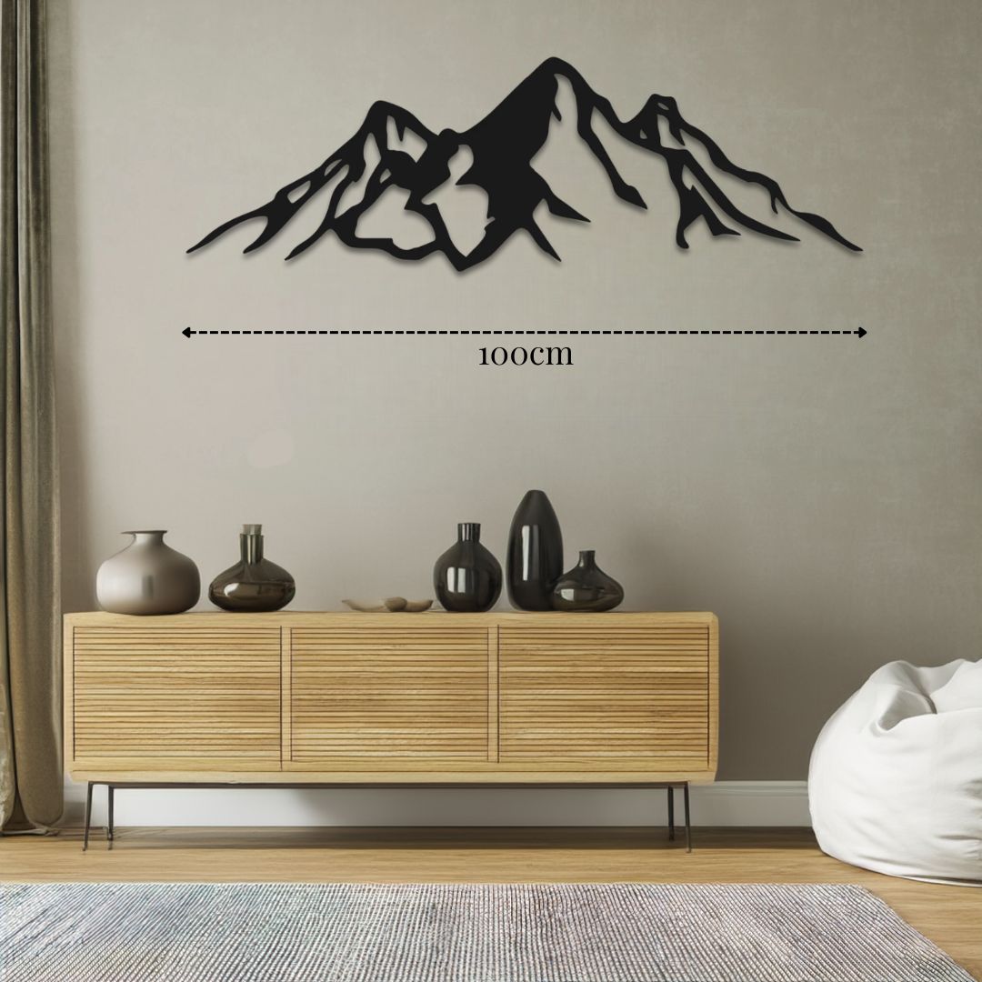 Déco murale métal mur Montagne