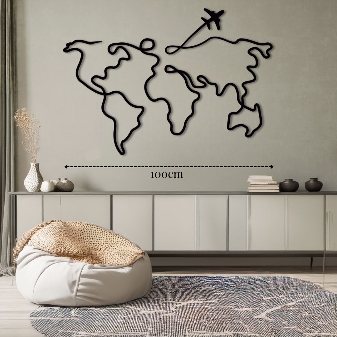 Déco murale métal thème Voyage