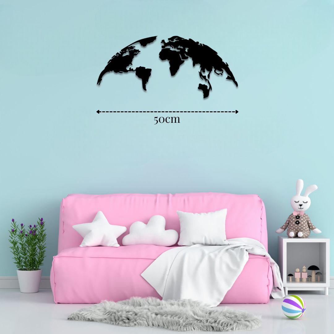 Décoration Carte du monde en métal
