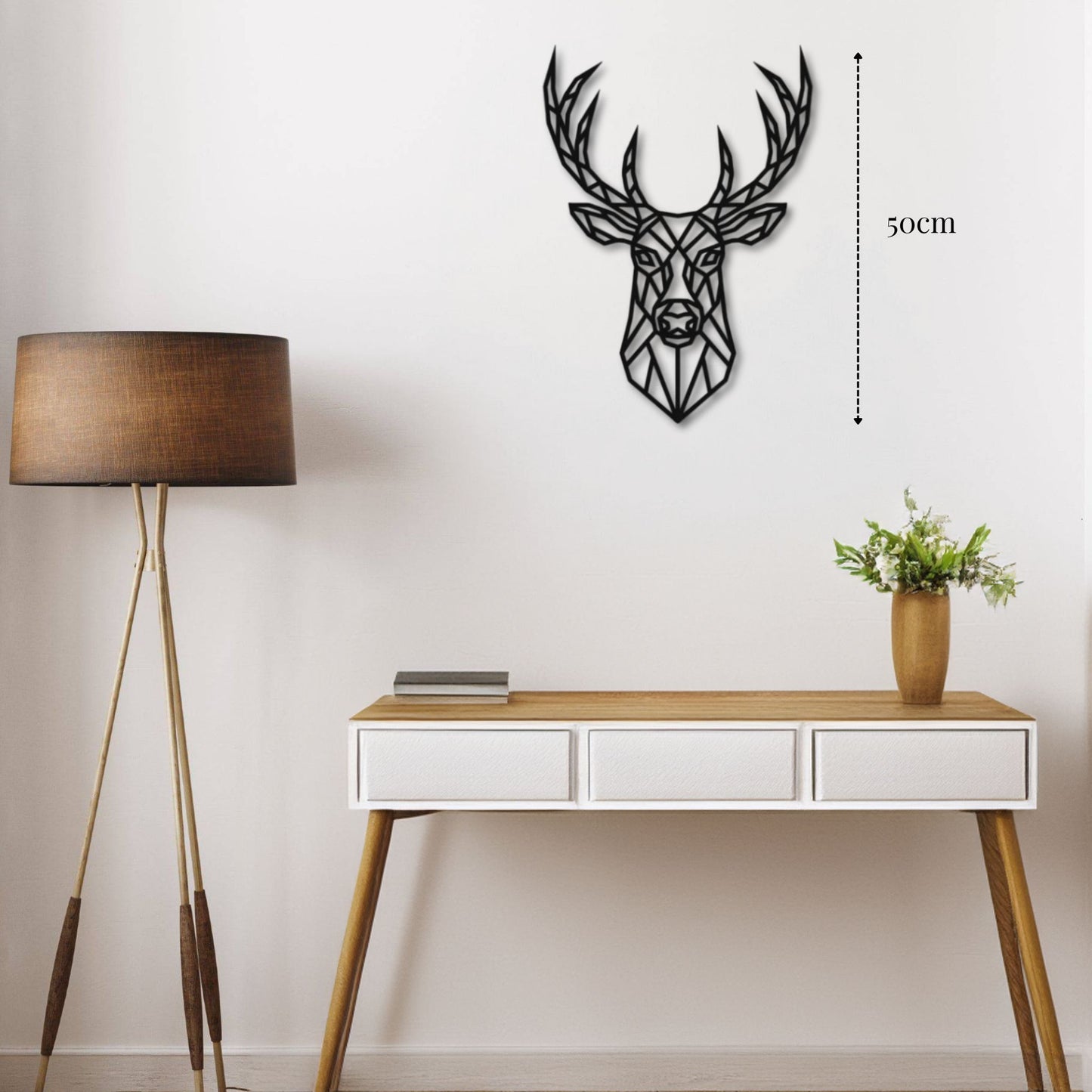 Décoration Cerf Géométrique Murale Métal PrecisionMetal