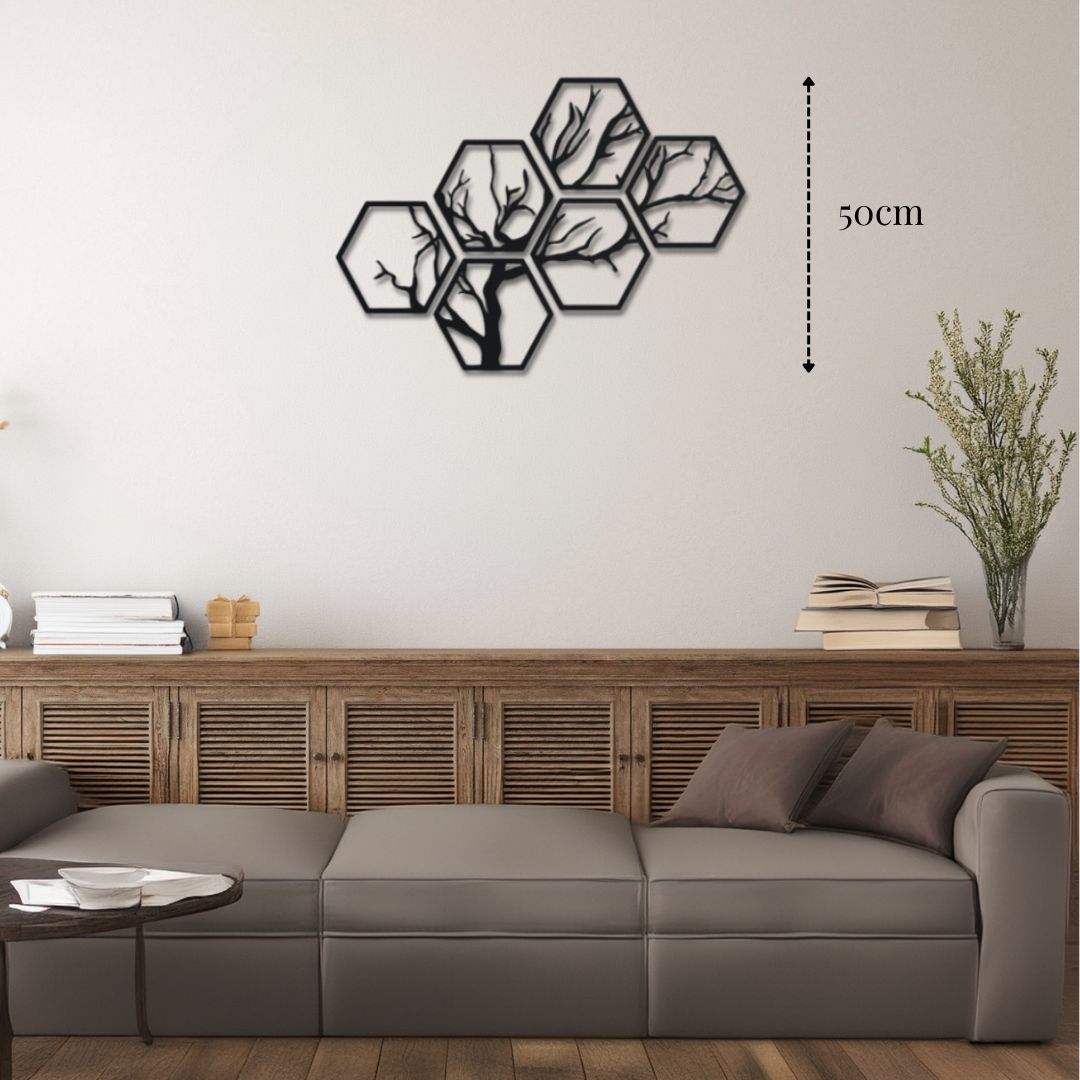 Décoration Hexagone Murale Métal PrecisionMetal