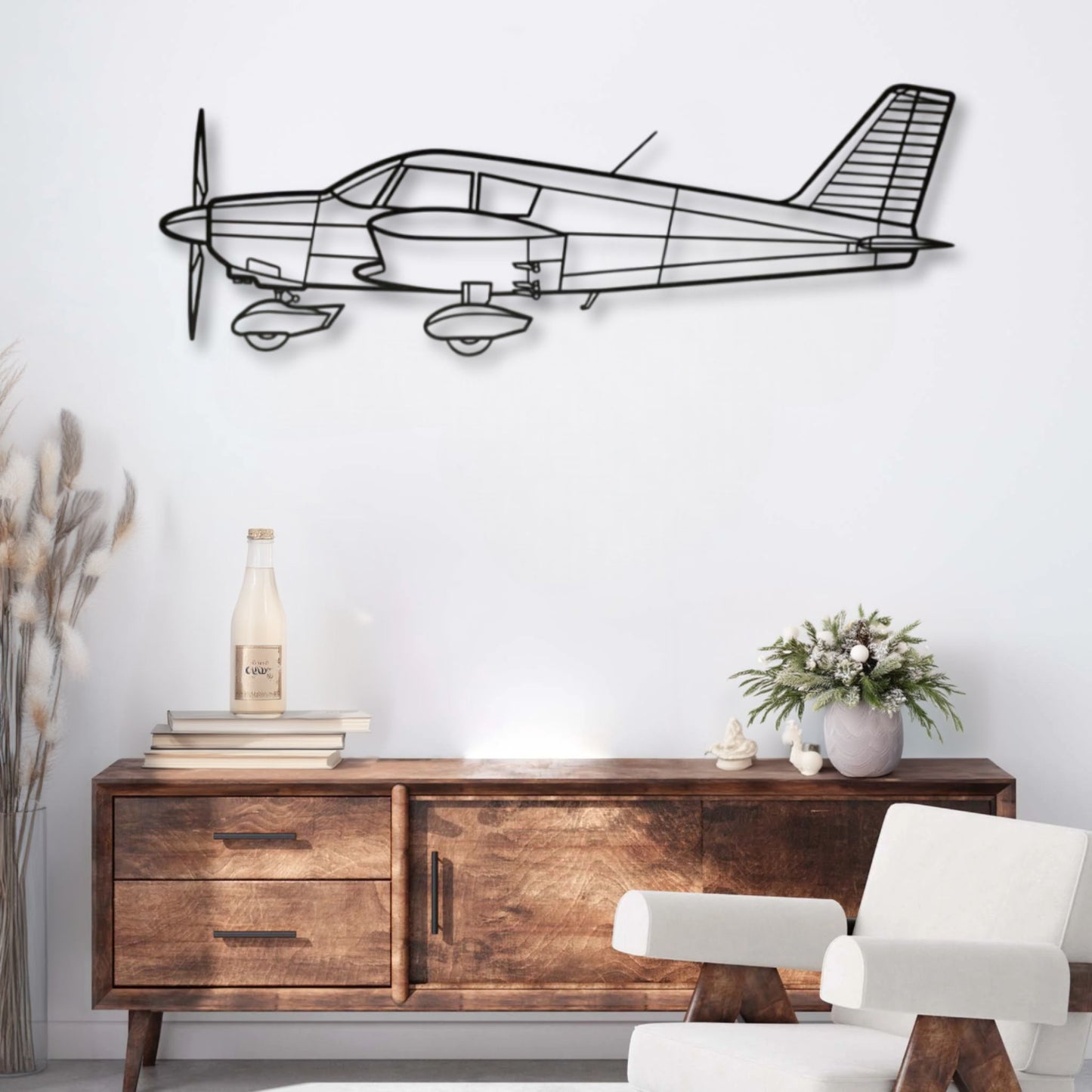 Décoration murale métal Avion Piper Cherokee PA-28-140