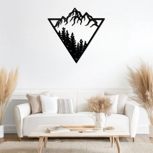 Décoration murale métal Montagne design