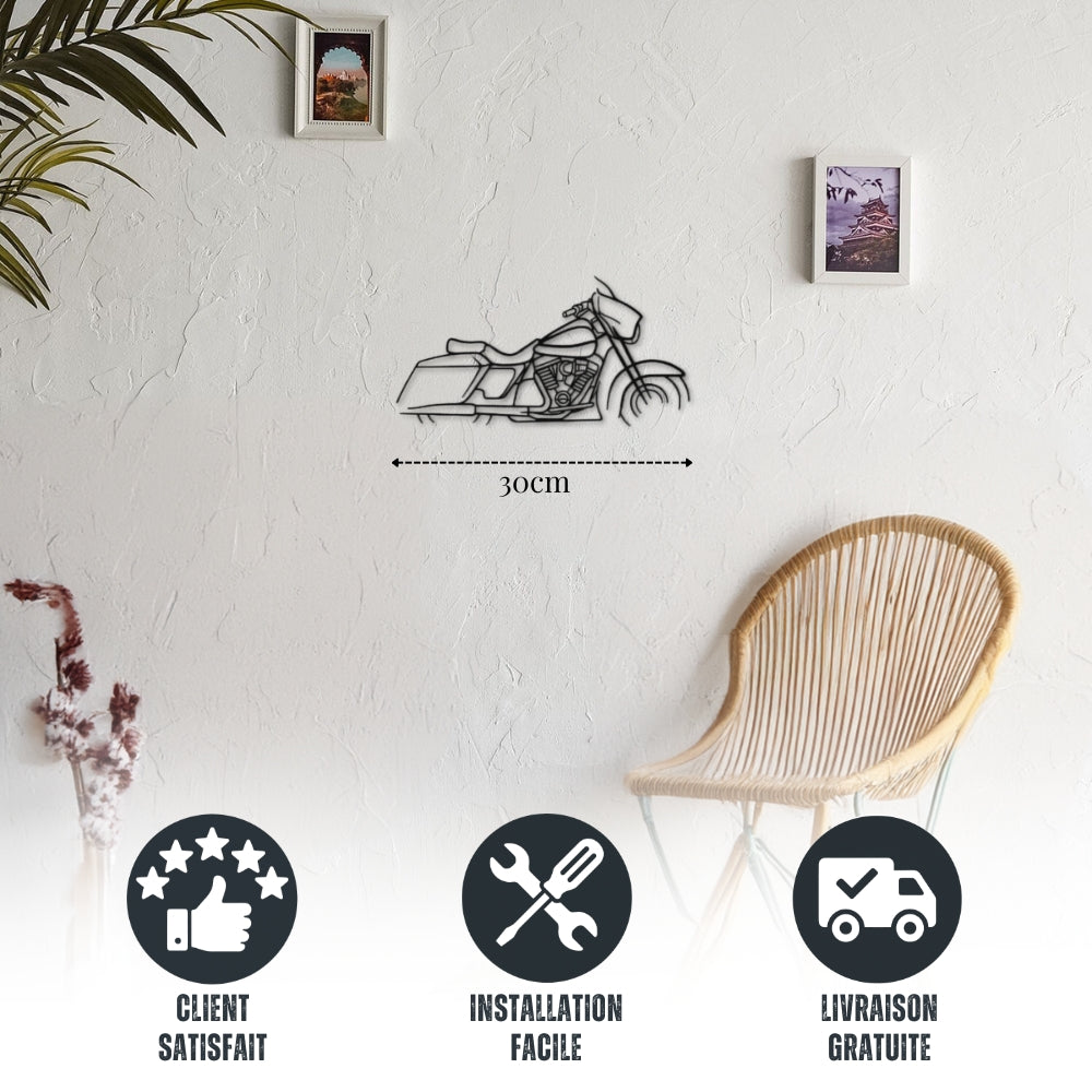 Petite décoration murale métal Moto Harley-Davidson Street Glide
