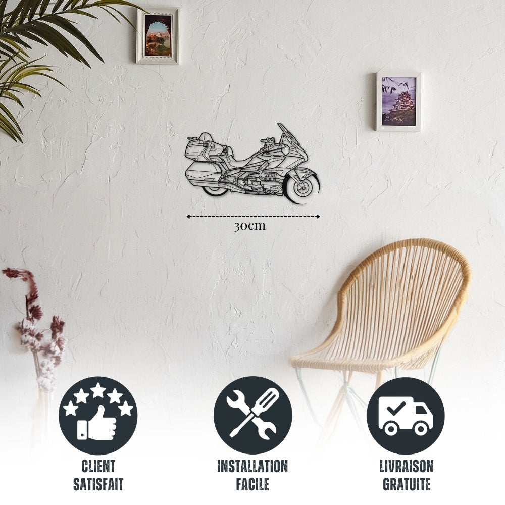 Petite décoration murale métal Moto Honda Gold Wing