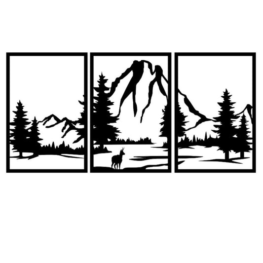 Metal wall decoration mountain landscape - M Guilhem