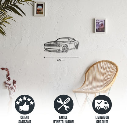 Metal Wall Decor Car: Dodge Challenger SRT (2023)