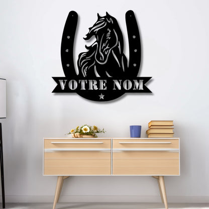 Customizable Metal Horseshoe Wall Decoration