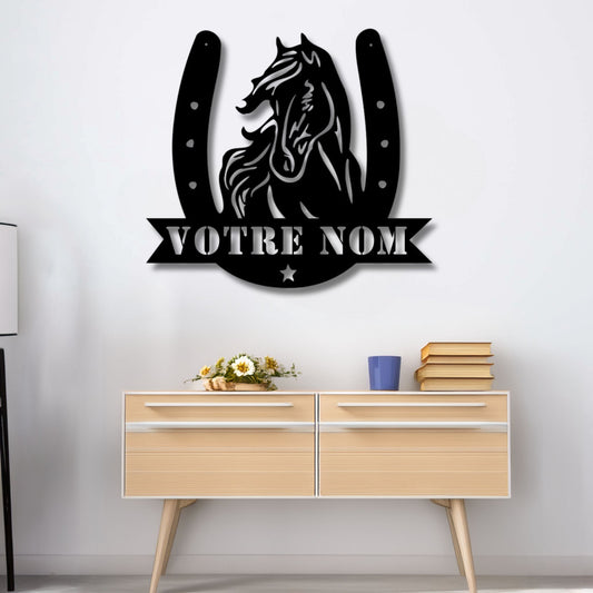 Customizable Metal Horseshoe Wall Decoration