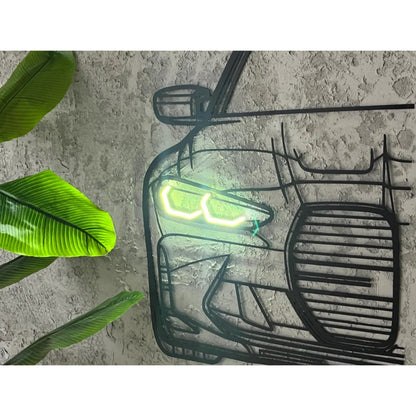Metal wall decoration LED car: BMW M4 G80