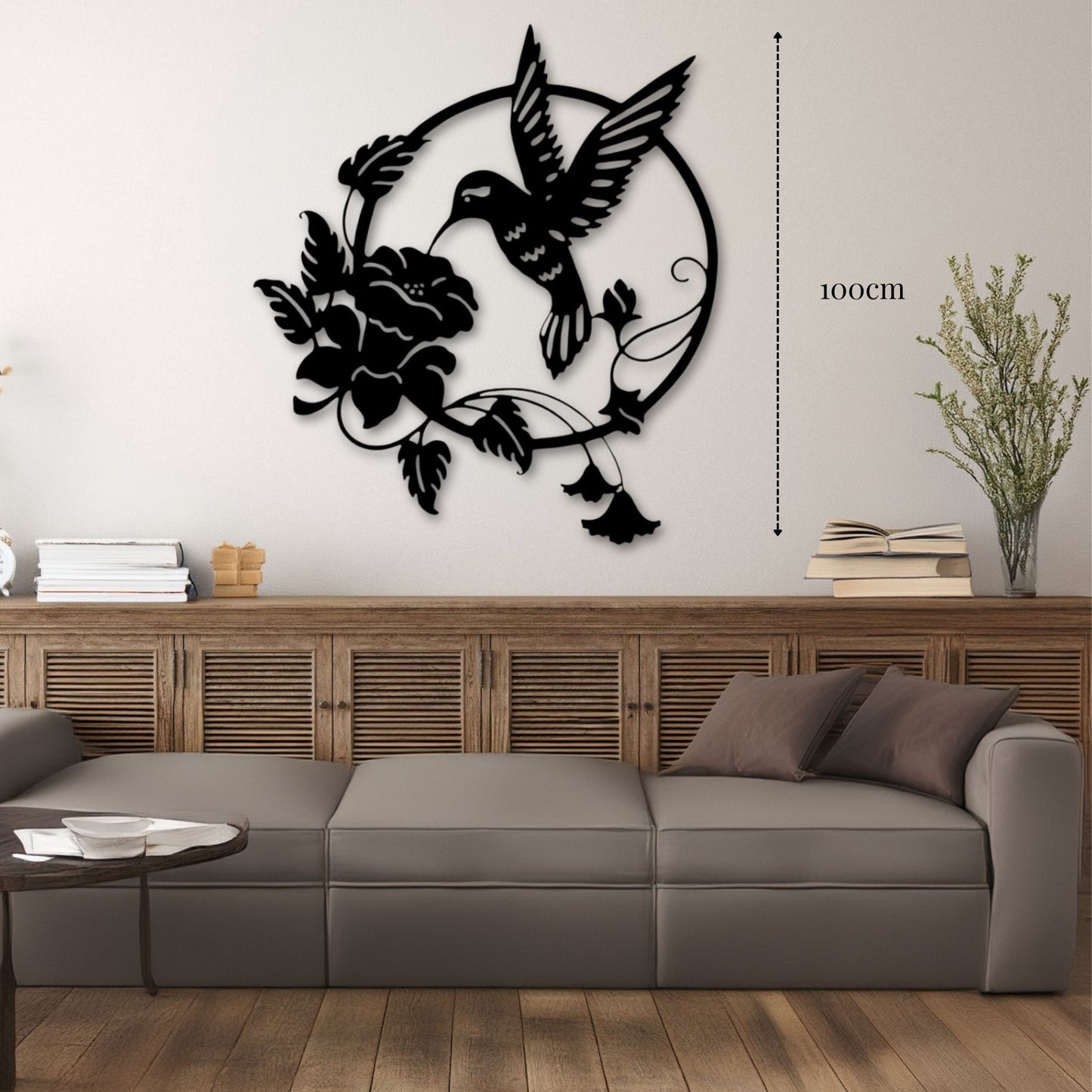 Déco murale métal Colibri