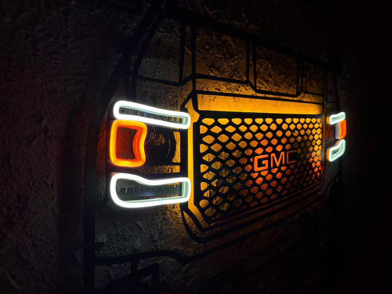 Déco murale métal GMC LED