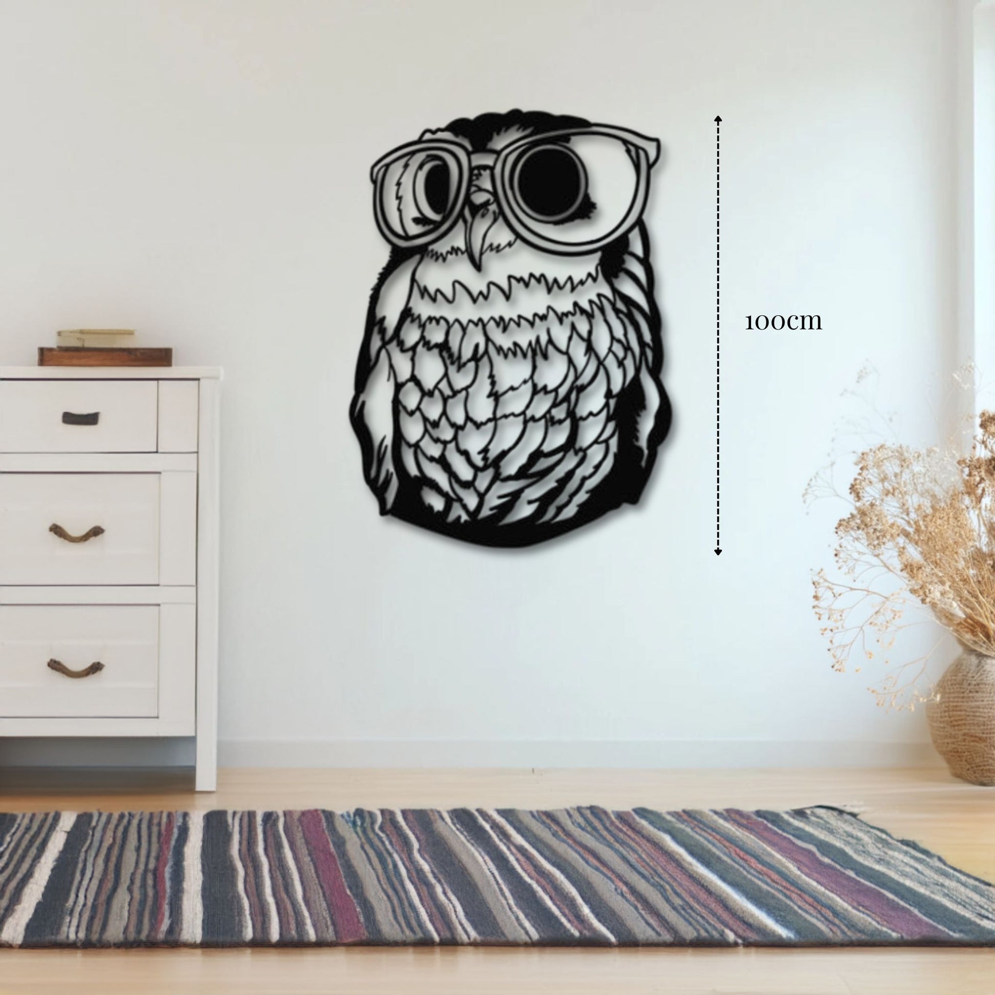 Déco murale métal Hibou