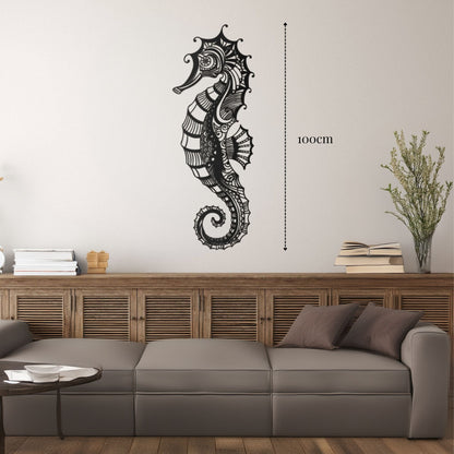 Déco murale métal Hippocampe