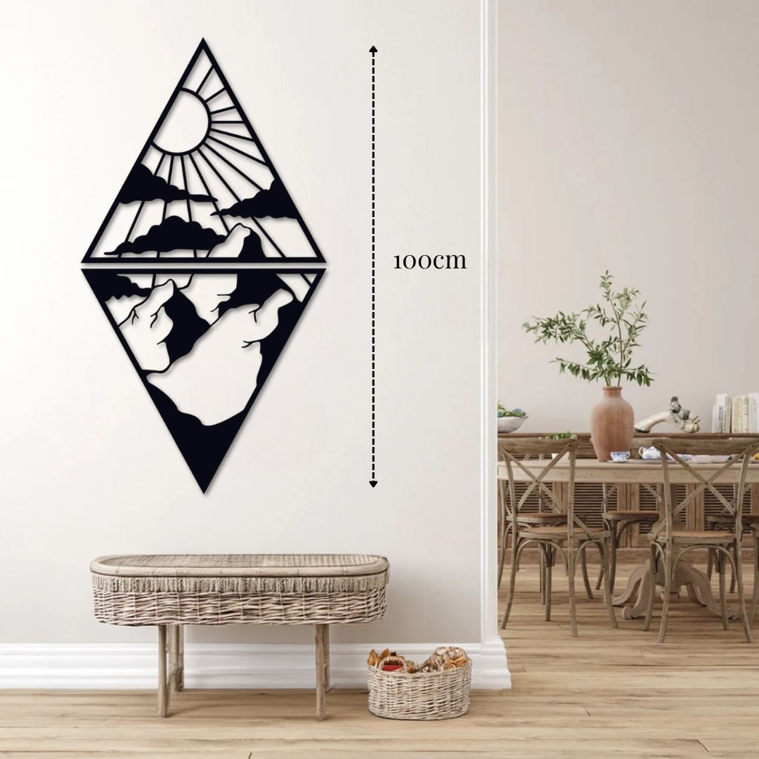 Déco murale métal Losange