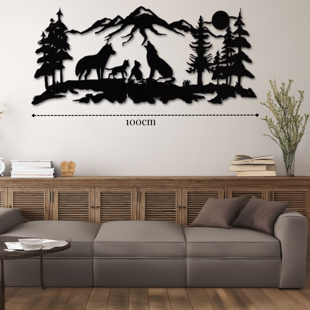 Déco murale métal Loup Art