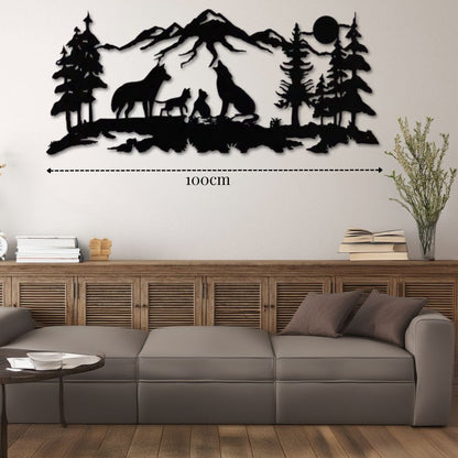 Déco murale métal Loup Art