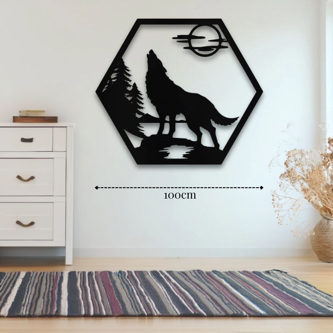 Déco murale métal Loup déco