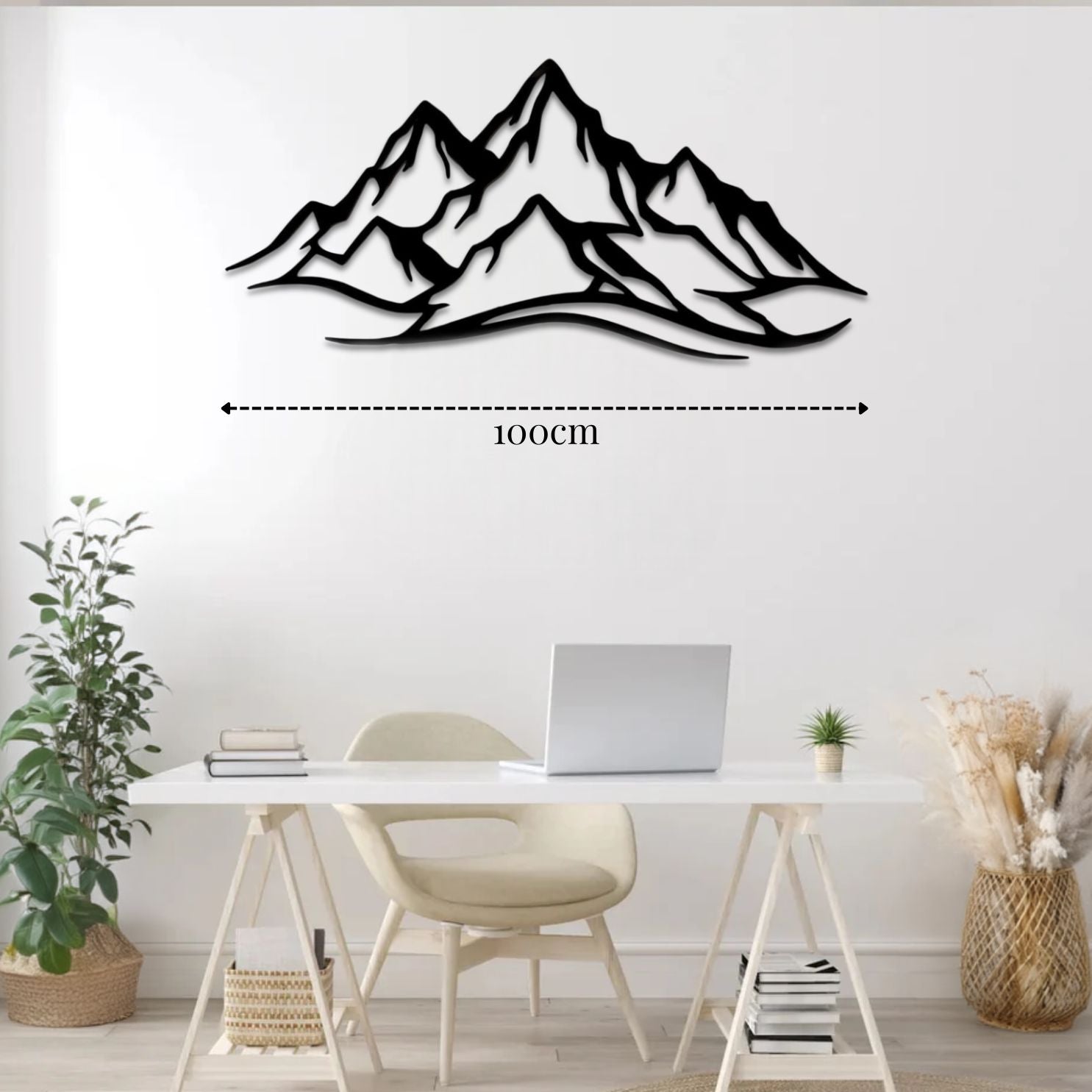 Déco murale métal Montagne