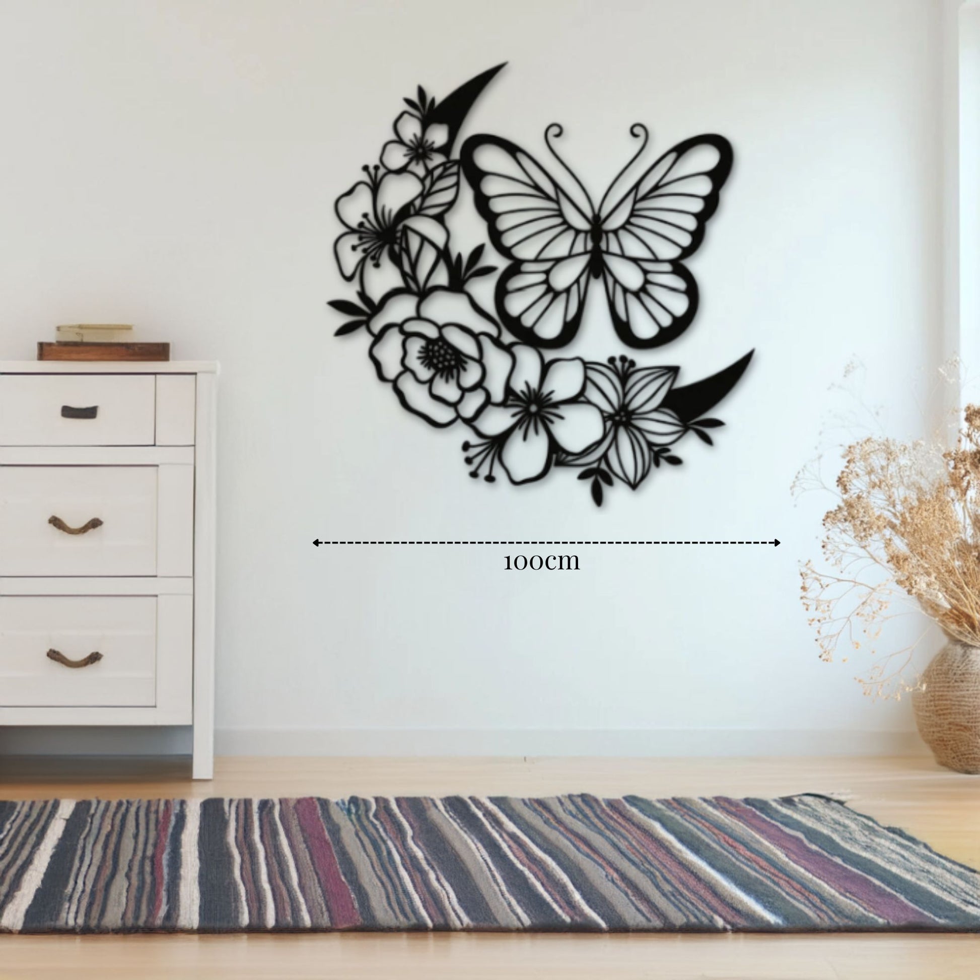 Déco murale métal Papillon extérieur
