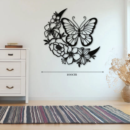 Déco murale métal Papillon extérieur