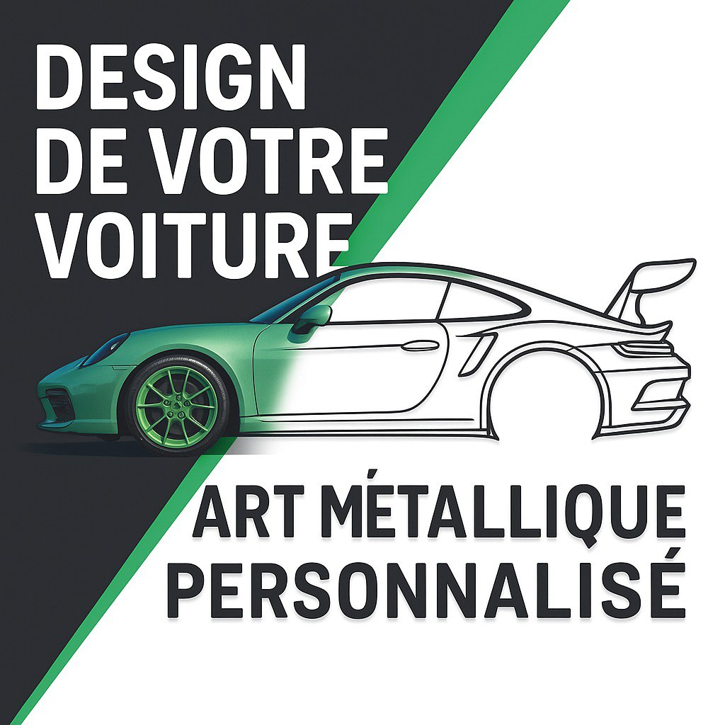 Déco murale métal Voiture personnalisée