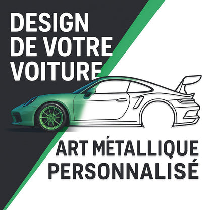 Déco murale métal Voiture personnalisée