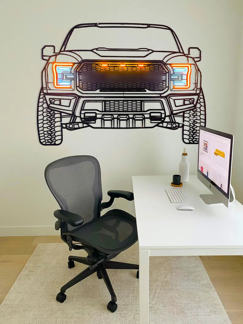 Décoration Ford F150 en métal LED