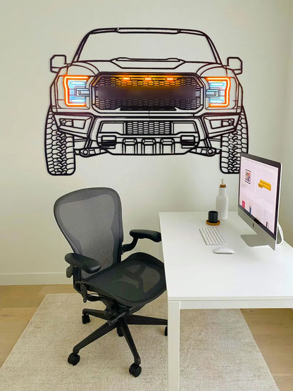 Décoration Ford F150 en métal LED