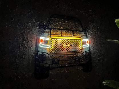Décoration GMC en métal LED