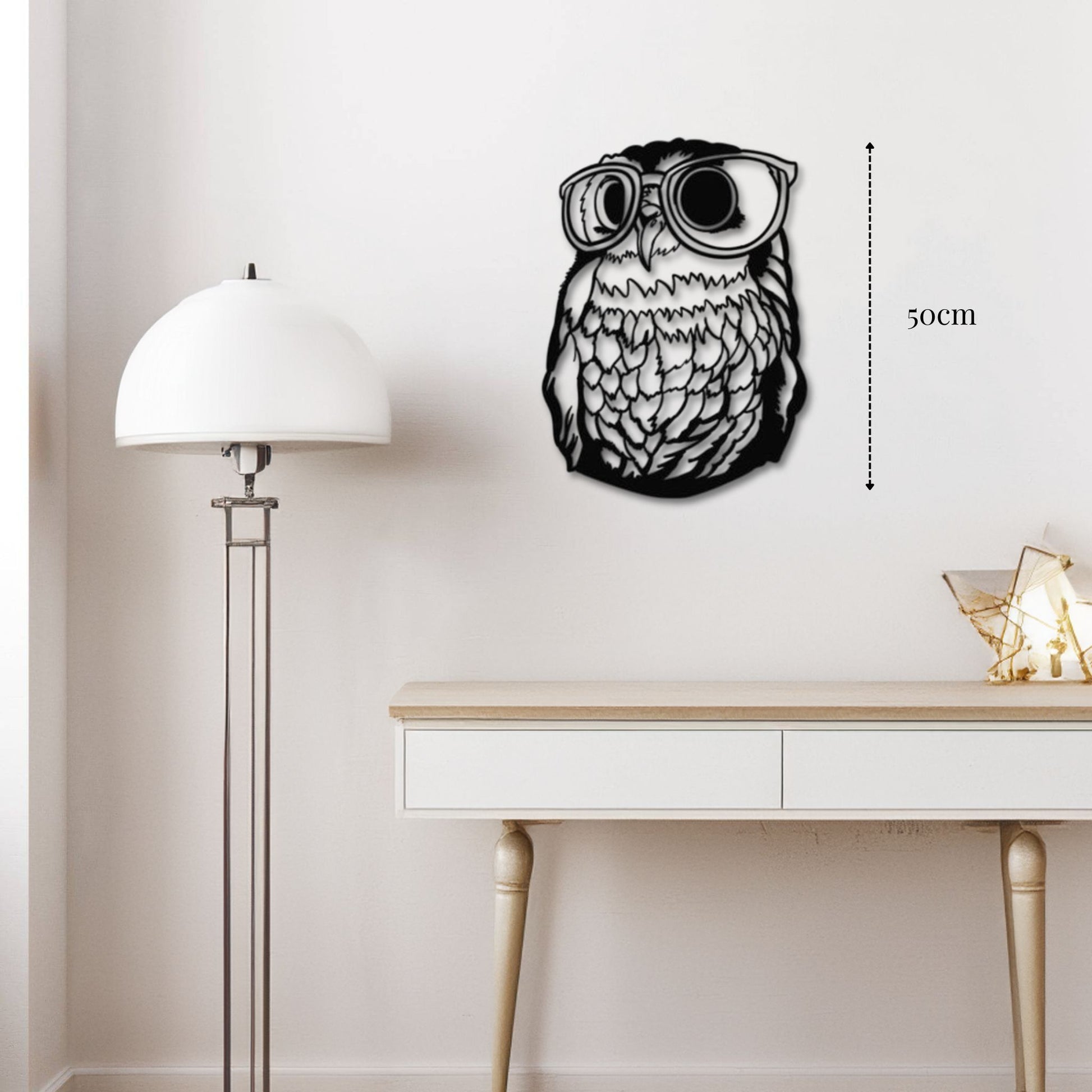 Décoration Hibou en métal