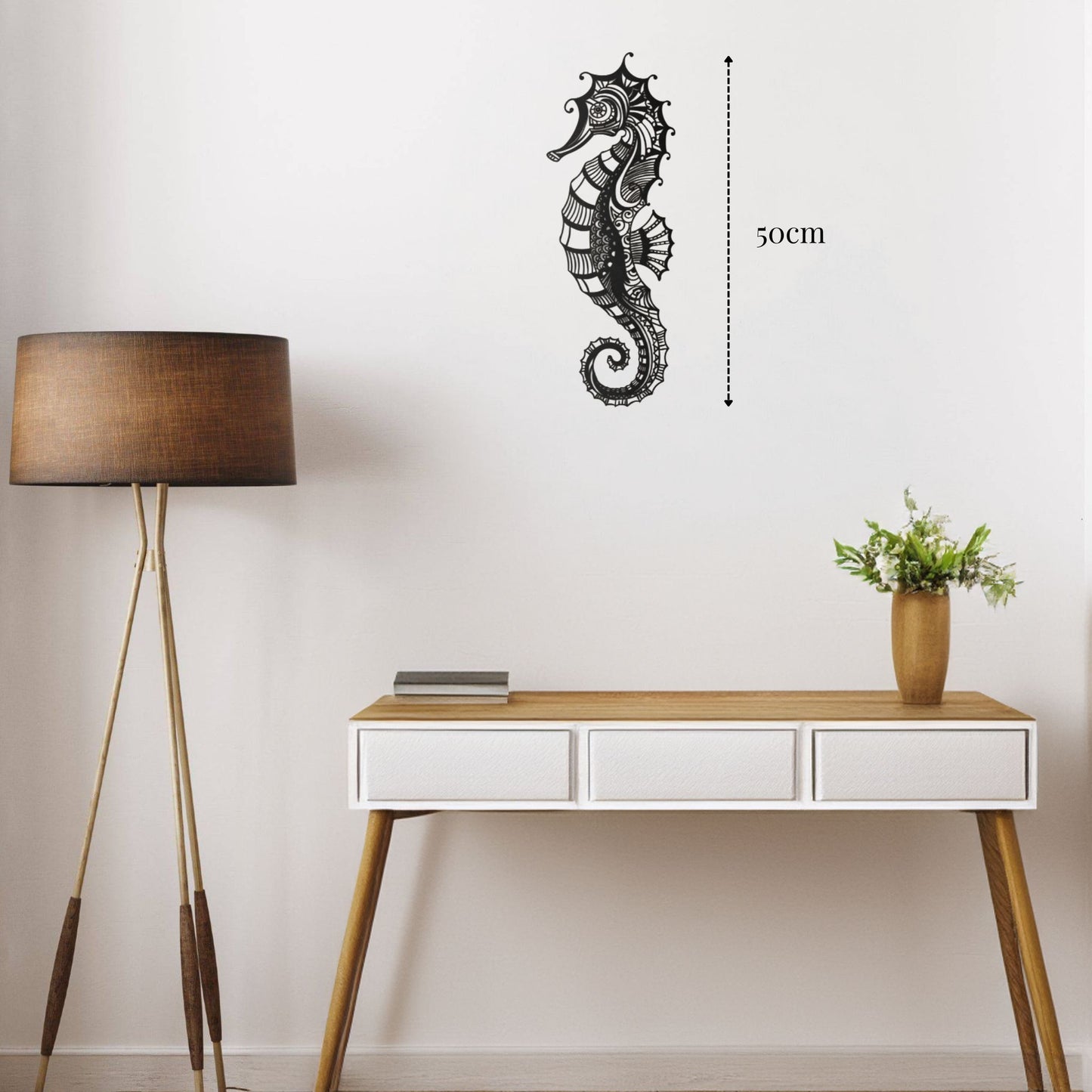 Décoration Hippocampe en métal