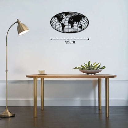 Décoration Mappemonde en métal