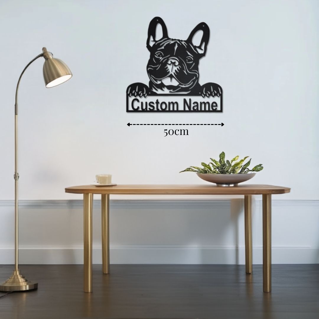Décoration Métal Bouledogue Français Murale PrecisionMetal