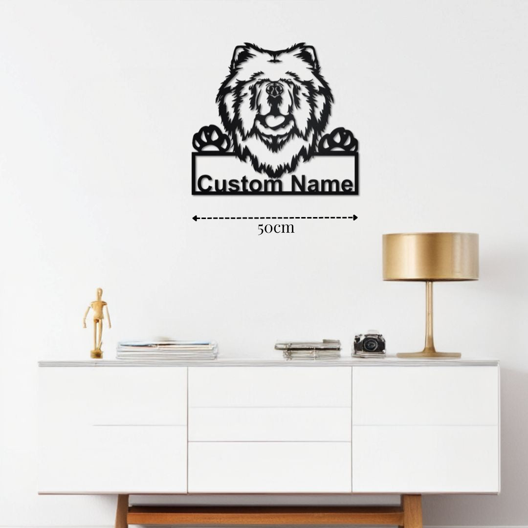Décoration Métal Chien Chow Chow Murale PrecisionMetal