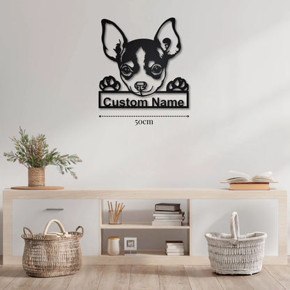 Décoration Métal Chihuahua Murale PrecisionMetal