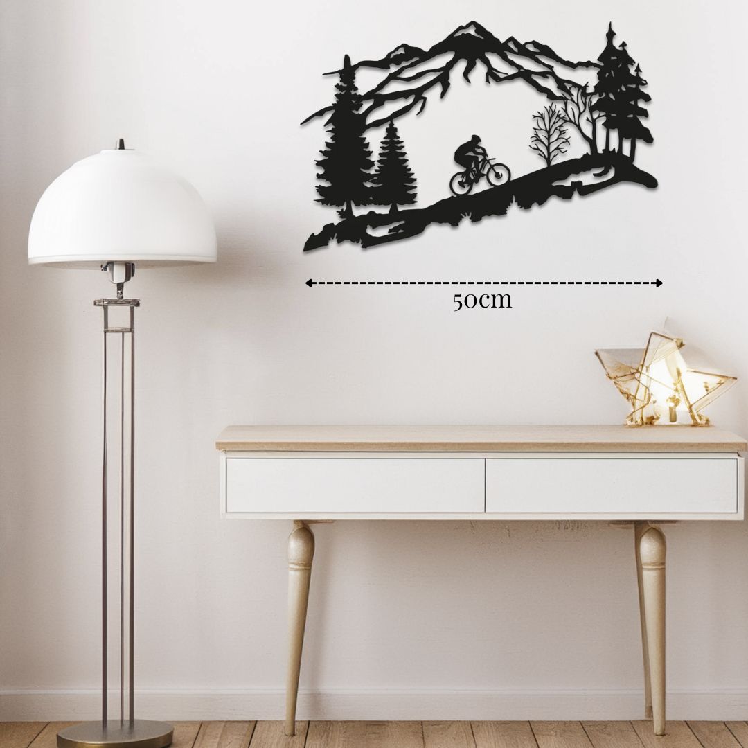 Décoration Montagne mur chambre en métal