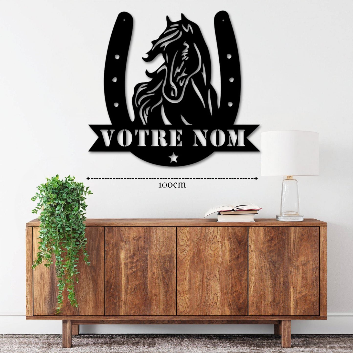 Customizable Metal Horseshoe Wall Decoration