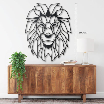 Décoration murale lion géométrique