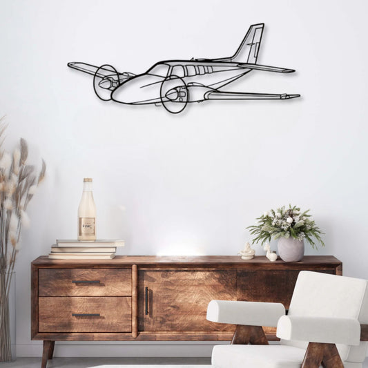 Décoration murale métal Avion Beechcraft Baron 58