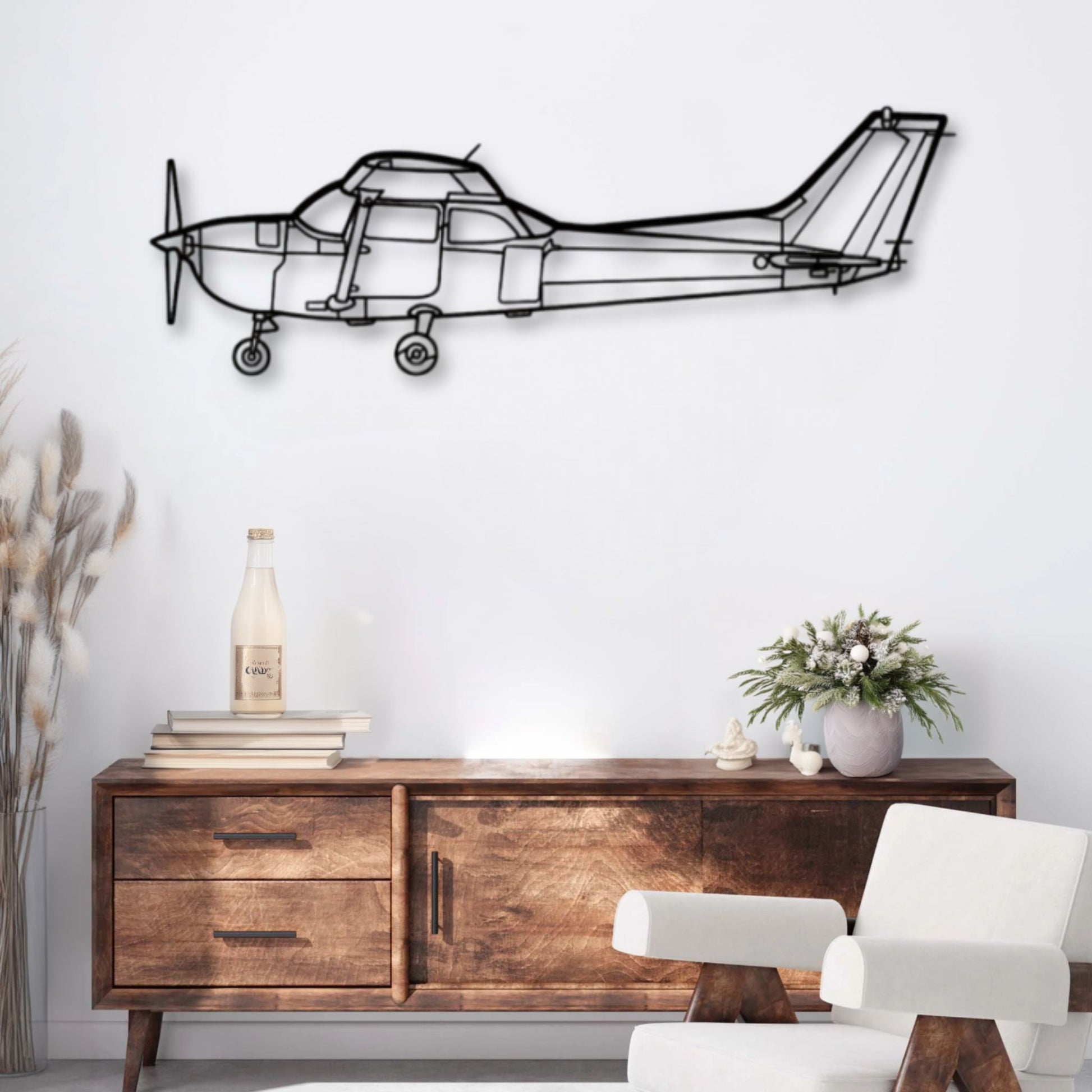 Décoration murale métal Avion Cessna 172 Skyhawk Precision