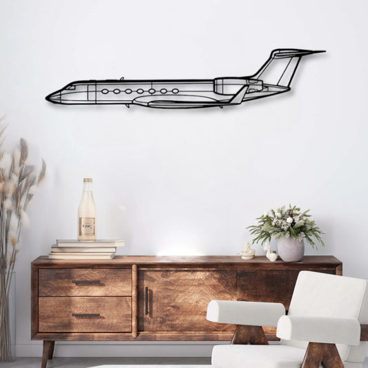 Décoration murale métal Avion Gulfstream G550 Precision