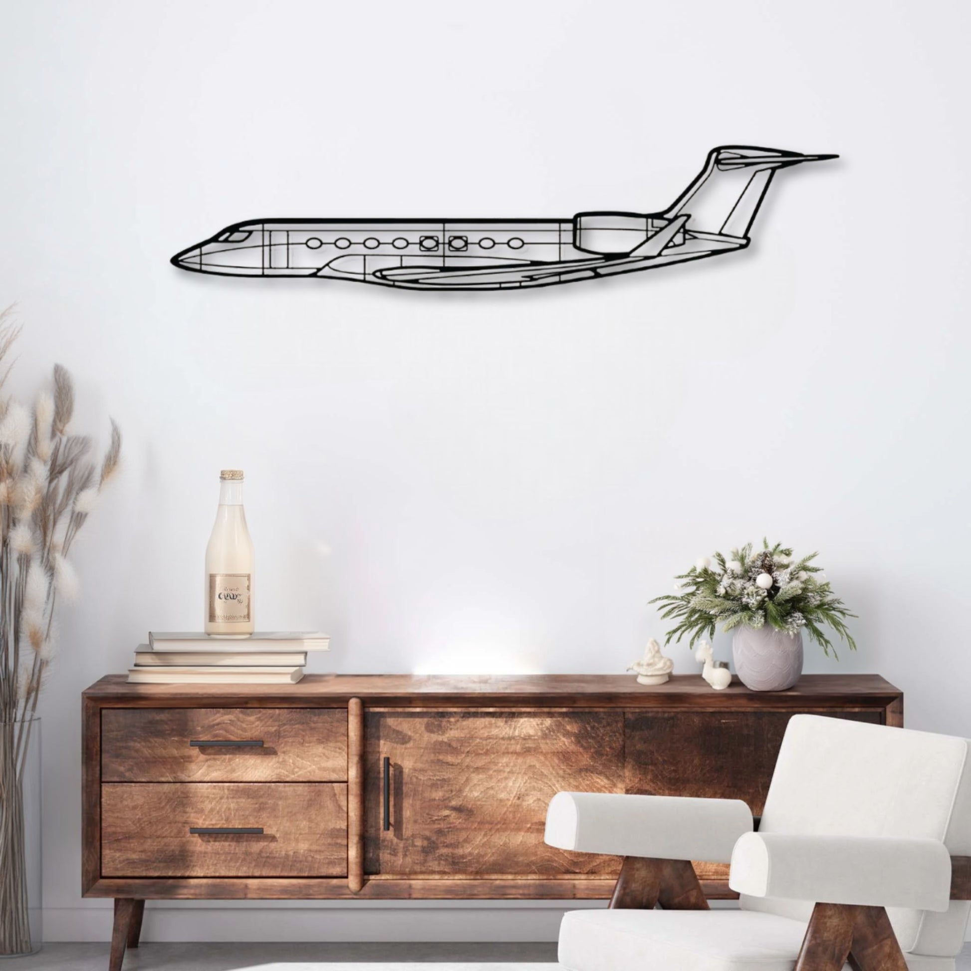 Décoration murale métal Avion Gulfstream G650 Precision