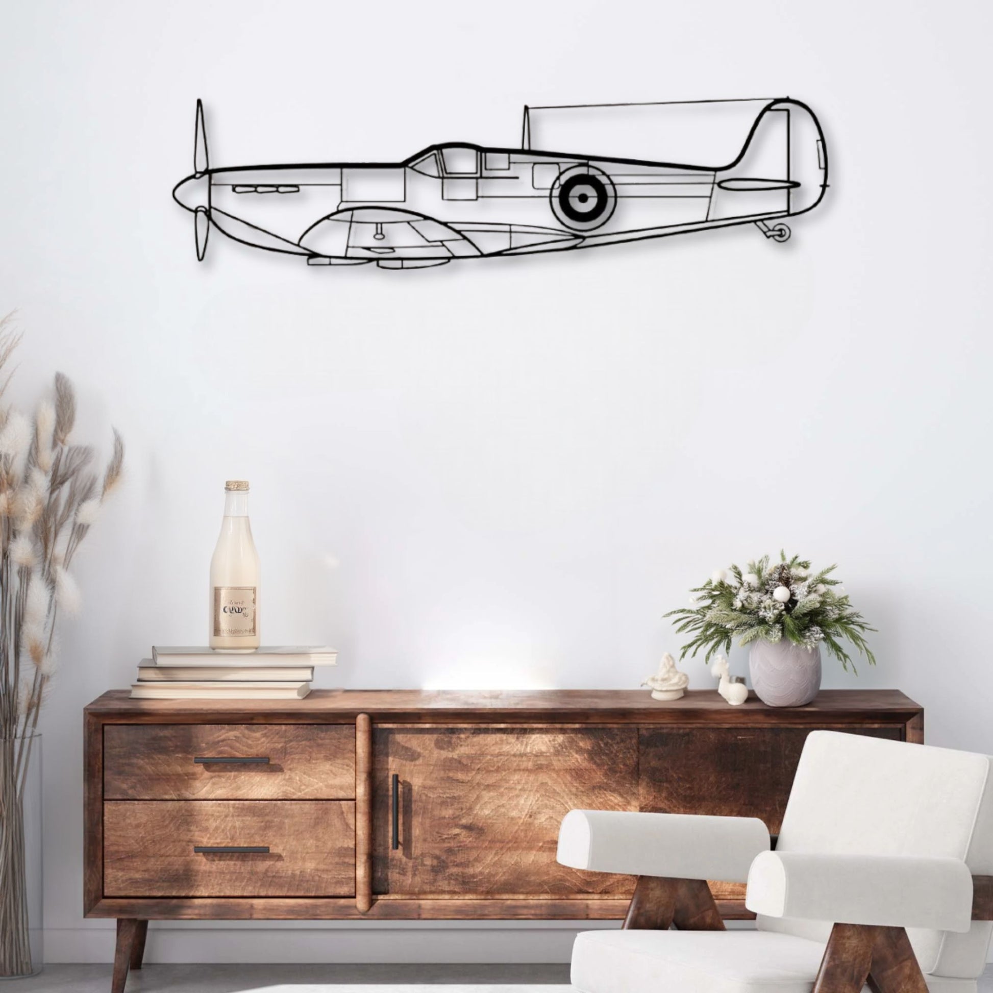 Décoration murale métal Avion Supermarine Spitfire Mk II Precision