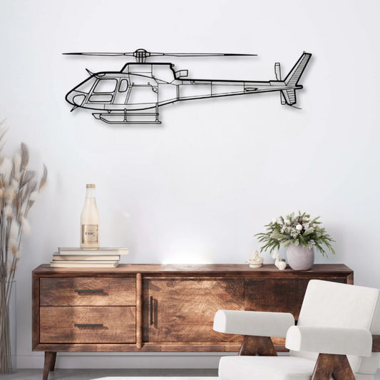Décoration murale métal Hélicoptère AS350 B3 Precision