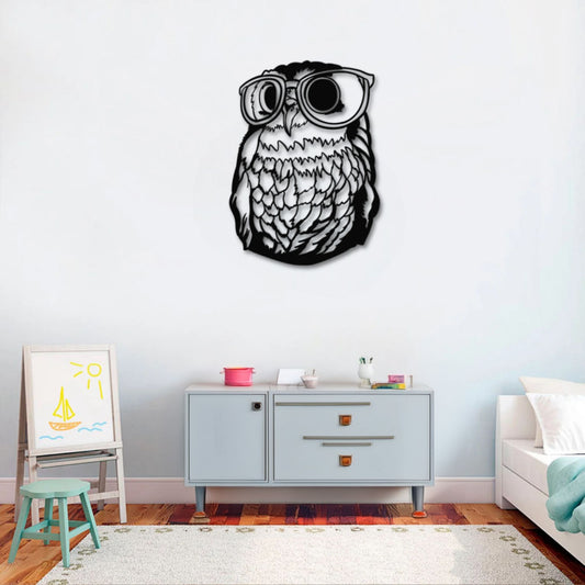 Décoration murale métal Hibou