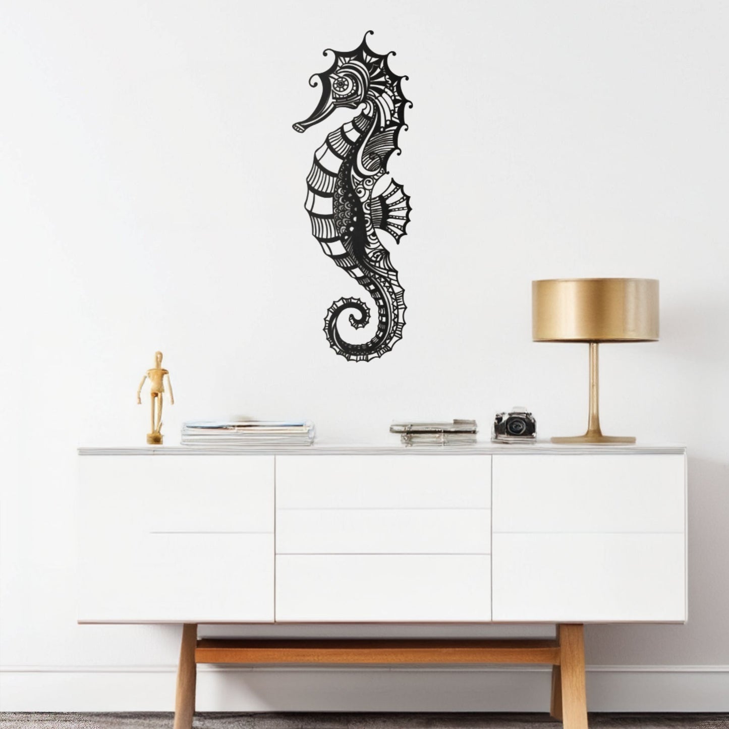 Décoration murale métal Hippocampe