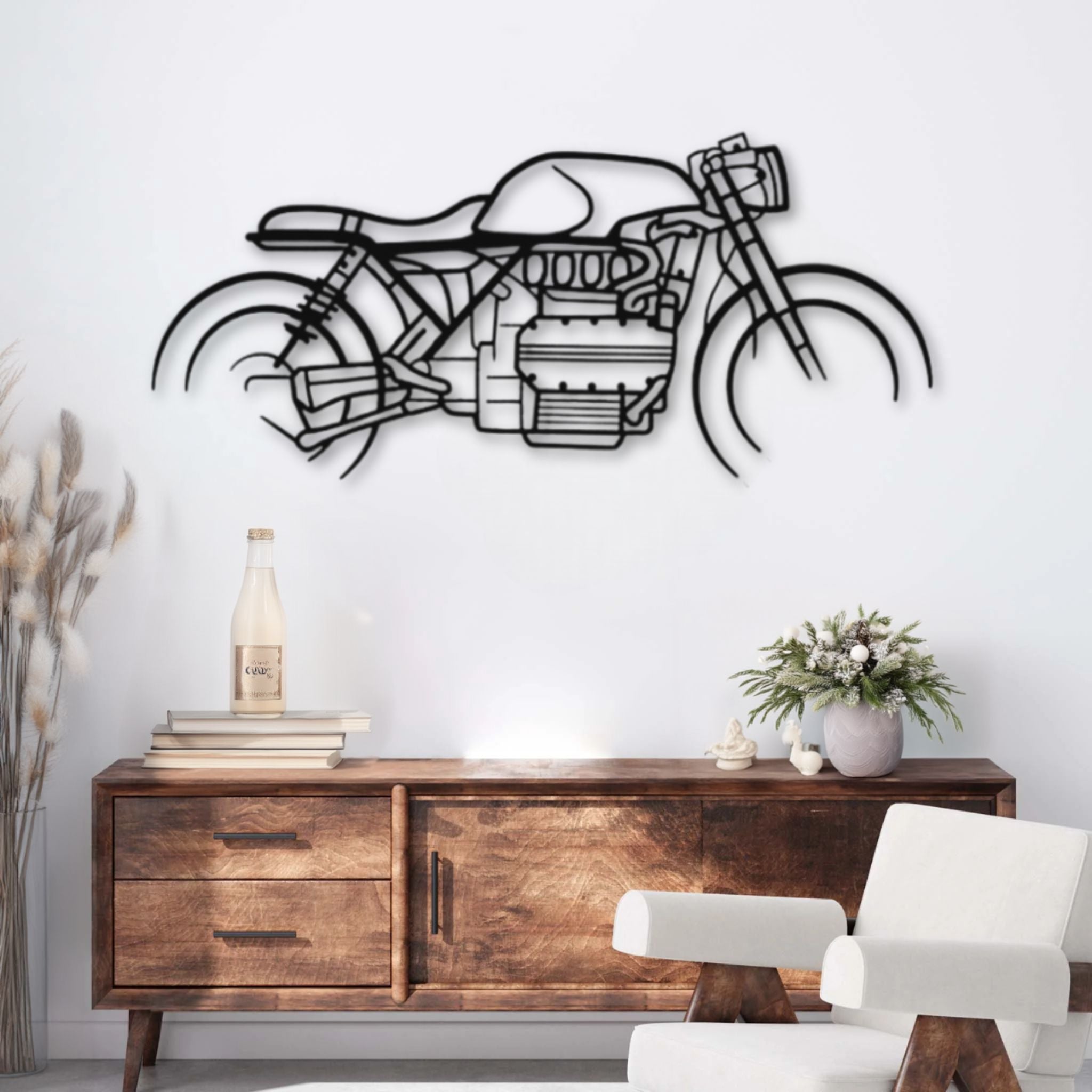Metal Motorcycle Wall Decor: BMW K1100 Café Racer – PrecisionMetal