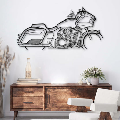 Décoration murale métal Moto Indian Dark Horse PrecisionMetal