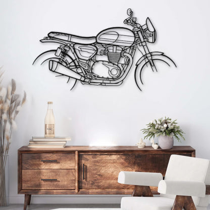 Décoration murale métal Moto Triumph Speed Twin PrecisionMetal
